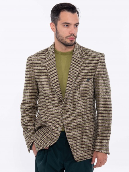 XAGON MAN Σακάκι καρό 2PGOPUL Μπεζ - Πράσινο - Καφέ XAGON MAN - 2
