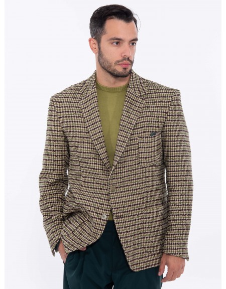 XAGON MAN Σακάκι καρό 2PGOPUL Μπεζ - Πράσινο - Καφέ XAGON MAN - 2