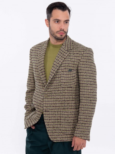 XAGON MAN Σακάκι καρό 2PGOPUL Μπεζ - Πράσινο - Καφέ XAGON MAN - 5