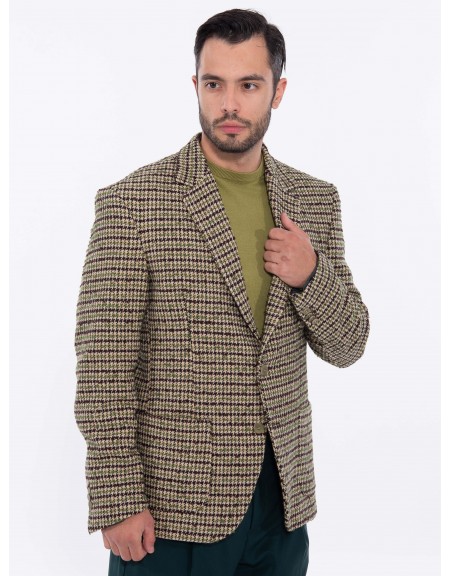 XAGON MAN Σακάκι καρό 2PGOPUL Μπεζ - Πράσινο - Καφέ XAGON MAN - 4