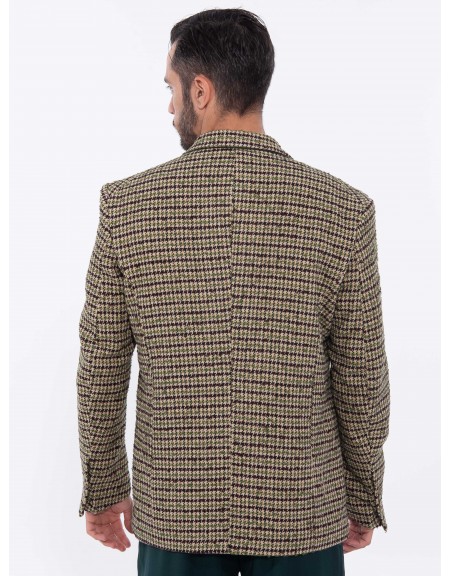 XAGON MAN Σακάκι καρό 2PGOPUL Μπεζ - Πράσινο - Καφέ XAGON MAN - 3