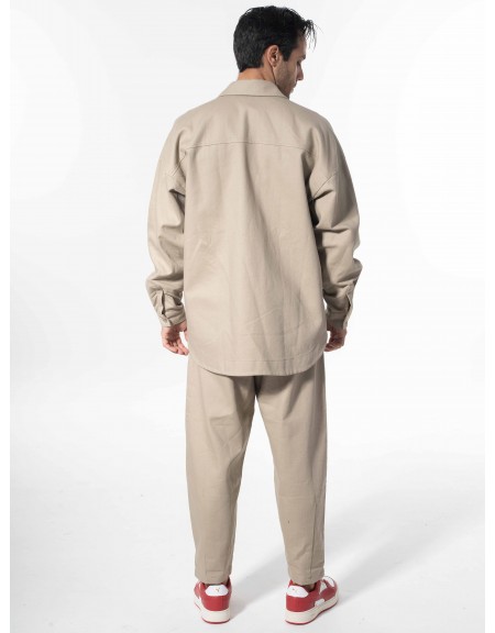 NINETEEN Πουκάμισο - Jacket K24-1058 Μπεζ NINETEEN - 6