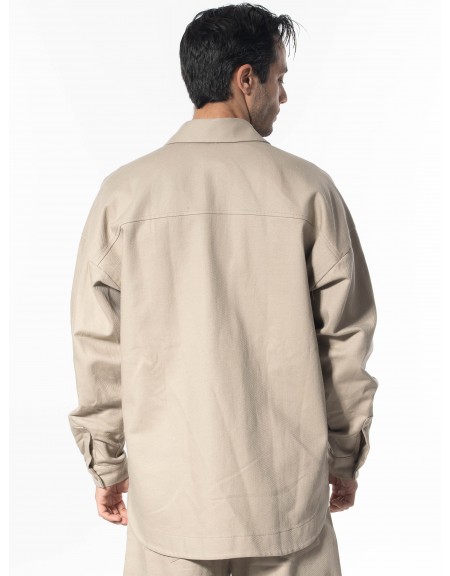 NINETEEN Πουκάμισο - Jacket K24-1058 Μπεζ NINETEEN - 2