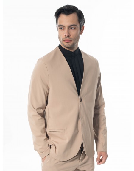 NINETEEN Σακάκι K24-1037 Μπεζ NINETEEN - 4