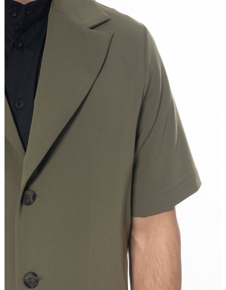 NINETEEN Short sleeve jacket K24-1031 Khaki NINETEEN - 5