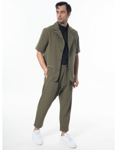 NINETEEN Short sleeve jacket K24-1031 Khaki NINETEEN - 9