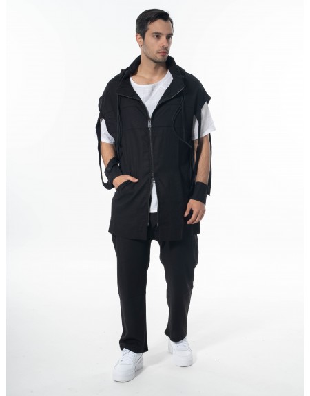 LA HAINE Παντελόνι λινό 3B LM100 Μαύρο LA HAINE - 10