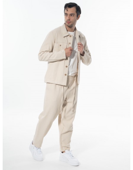 XAGON MAN Πουκάμισο - Jacket νημάτινο 2ZUK397 Μπεζ XAGON MAN - 8