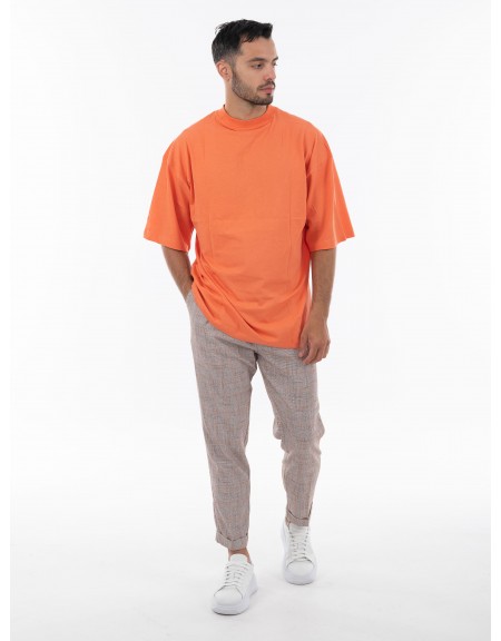 OVER-D Παντελόνι OE1S2S4P10 Γκρι - Κεραμμυδί OVER-D - 5