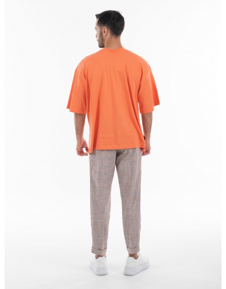 OVER-D Παντελόνι OE1S2S4P10 Γκρι - Κεραμμυδί OVER-D - 8