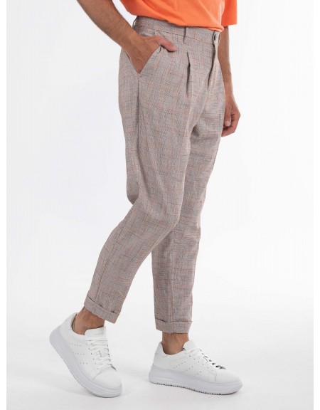 OVER-D Παντελόνι OE1S2S4P10 Γκρι - Κεραμμυδί OVER-D - 3