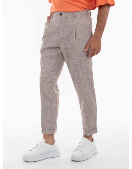 OVER-D Παντελόνι OE1S2S4P10 Γκρι - Κεραμμυδί OVER-D - 2