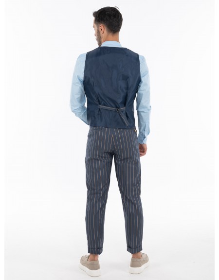 OVER-D Γιλέκο OE1S2S4I05 Μπλε - Καφέ OVER-D - 13