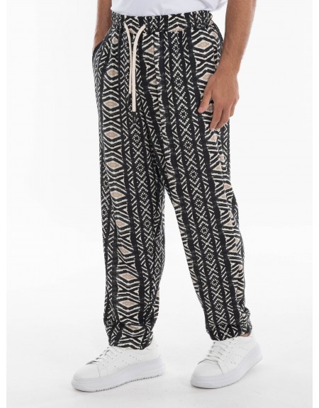 XAGON MAN Linen pants 1ZXAG83 Black XAGON MAN - 1