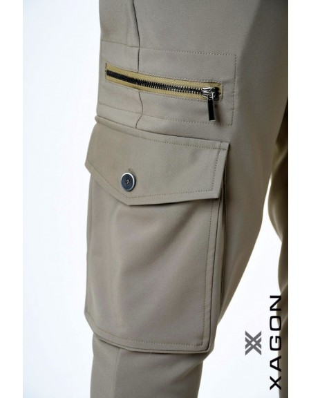 XAGON MAN Cargo Παντελόνι A24032ZPRM20 Λαδί XAGON MAN - 2