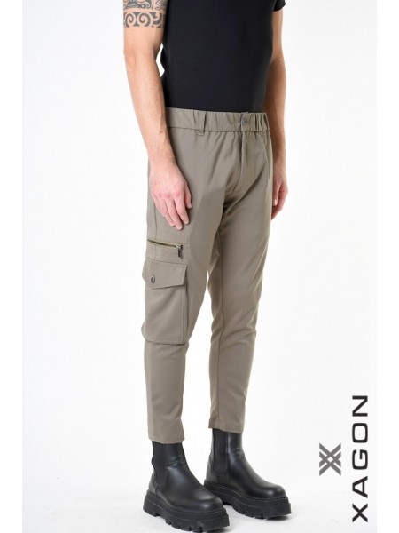 XAGON MAN Cargo Παντελόνι A24032ZPRM20 Λαδί XAGON MAN - 4