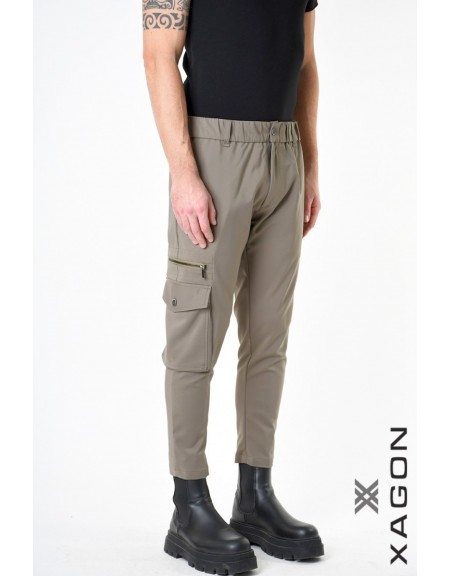 XAGON MAN Cargo Παντελόνι A24032ZPRM20 Λαδί XAGON MAN - 4