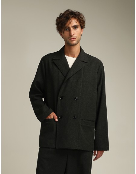 NINETEEN Cross-stitch jacket X24-1035 Black NINETEEN - 3