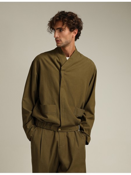 NINETEEN Jacket bomber X24-1012 Χακί NINETEEN - 3