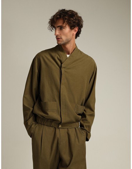 NINETEEN Jacket bomber X24-1012 Χακί NINETEEN - 3