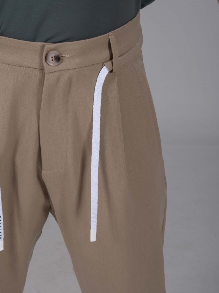 NINETEEN Παντελόνι X24-1004 Μπεζ NINETEEN - 3