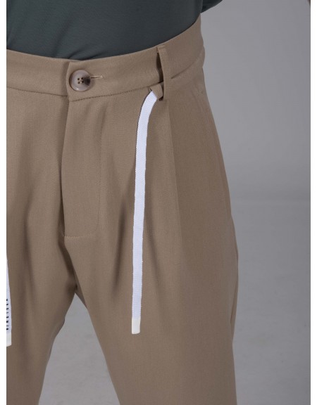 NINETEEN Παντελόνι X24-1004 Μπεζ NINETEEN - 3