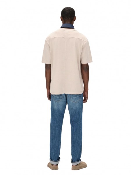 GABBA T-shirt - Φούτερ κοντομάνικο NIGEL WIX BOXY HOUR SS 11141 Μπεζ GABBA - 4