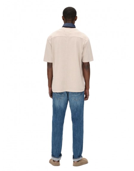 GABBA T-shirt - Φούτερ κοντομάνικο NIGEL WIX BOXY HOUR SS 11141 Μπεζ GABBA - 4