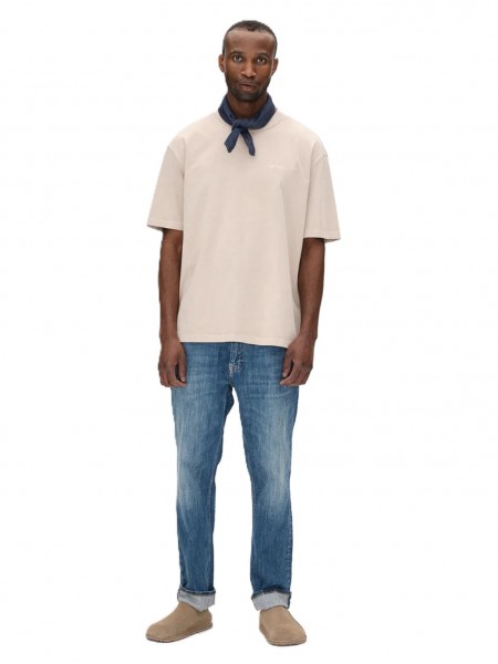 GABBA T-shirt - Φούτερ κοντομάνικο NIGEL WIX BOXY HOUR SS 11141 Μπεζ GABBA - 3