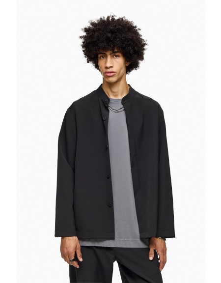 DIVERSE Πουκάμισο mao 25546873428 Μαύρο DIVERSE - 1