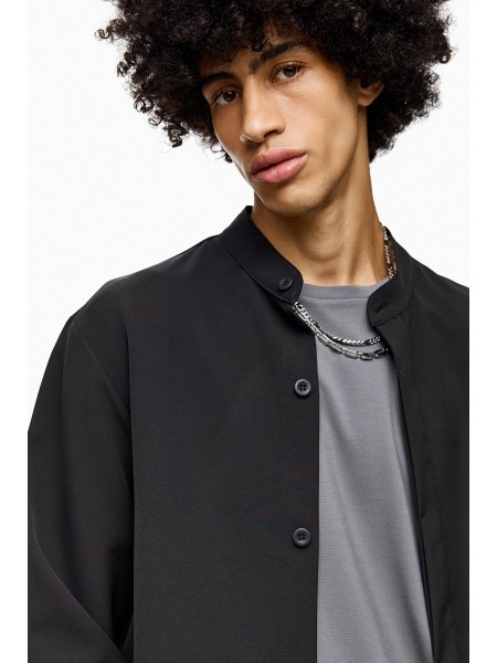 DIVERSE Πουκάμισο mao 25546873428 Μαύρο DIVERSE - 4