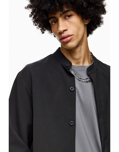 DIVERSE Πουκάμισο mao 25546873428 Μαύρο DIVERSE - 4