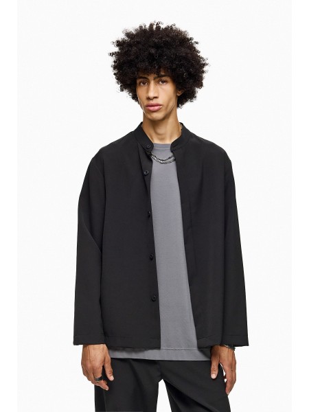 DIVERSE Πουκάμισο mao 25546873428 Μαύρο DIVERSE - 5