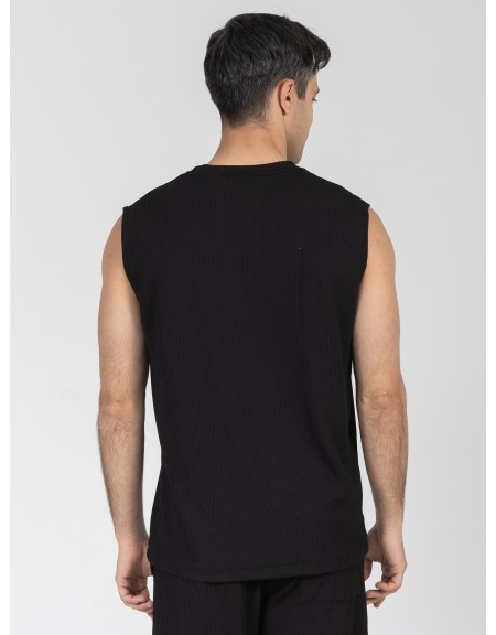 DIVERSE Sleeveless T-shirt 26047-081-533 Black DIVERSE - 2