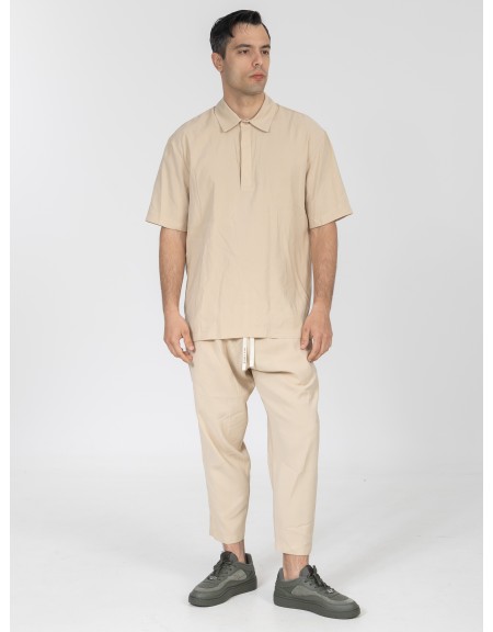 NINETEEN Polo shirt K26-1026 Beige NINETEEN - 4