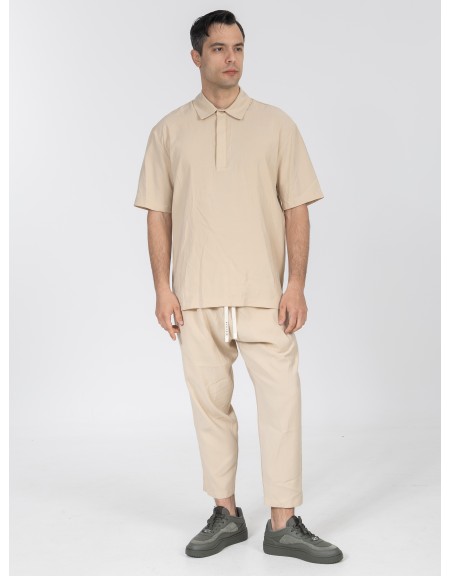 NINETEEN Polo shirt K26-1026 Beige NINETEEN - 5