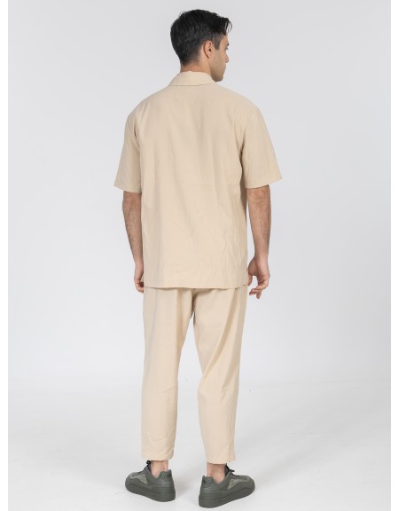 NINETEEN T-shirt polo K26-1026 Μπεζ NINETEEN - 6