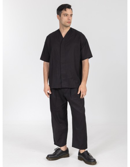 NINETEEN Short sleeve shirt K26-1062 Black NINETEEN - 6