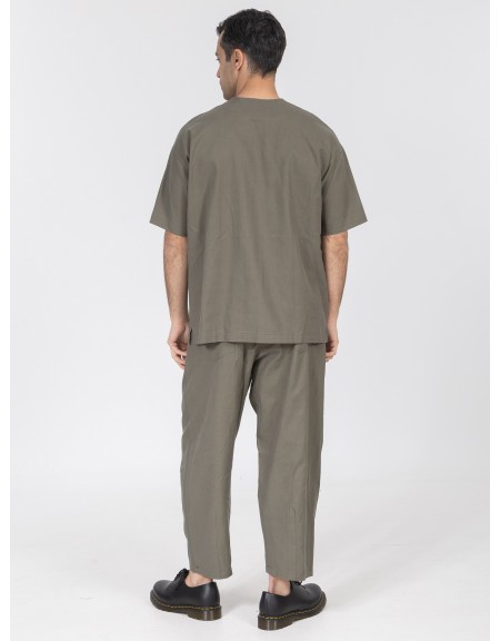 NINETEEN Short sleeve shirt K26-1062 Olive NINETEEN - 2