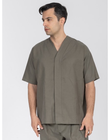 NINETEEN Short sleeve shirt K26-1062 Olive NINETEEN - 3