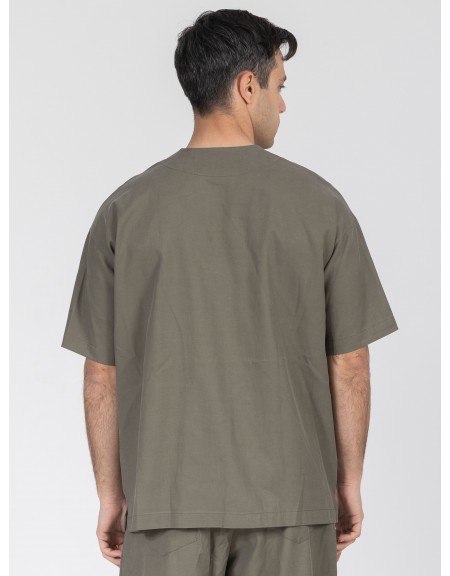 NINETEEN Short sleeve shirt K26-1062 Olive NINETEEN - 4