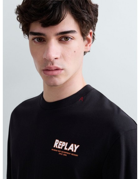 REPLAY T-shirt M3397.000.23608P Μαύρο REPLAY - 4