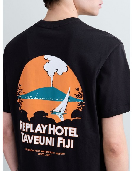 REPLAY T-shirt M3397.000.23608P Μαύρο REPLAY - 5