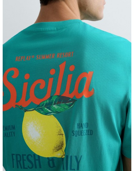 REPLAY T-shirt M3378.000.23608P Petrol REPLAY - 2