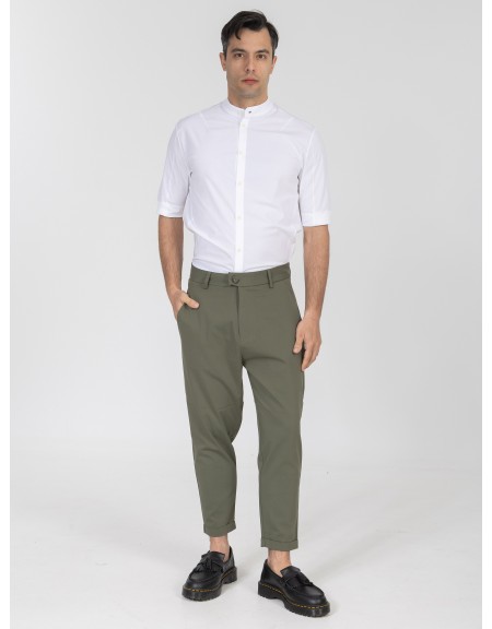 NINETEEN Pants K26-1007 Olive NINETEEN - 4