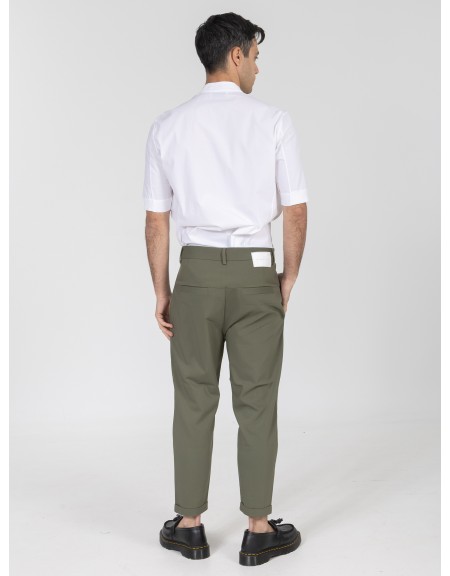 NINETEEN Pants K26-1007 Olive NINETEEN - 5