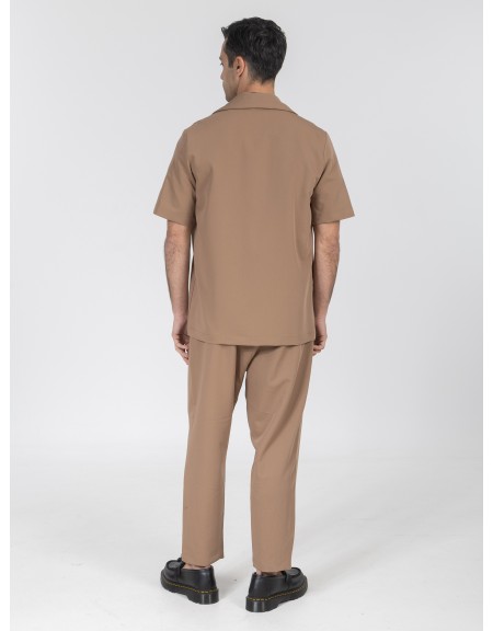 NINETEEN Short sleeve jacket K26-1005 Brown - Beige NINETEEN - 5