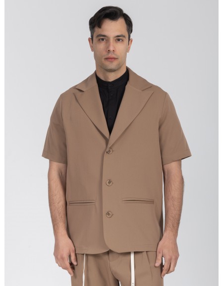 NINETEEN Short sleeve jacket K26-1005 Brown - Beige NINETEEN - 6