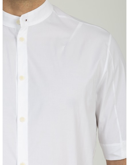 NINETEEN Short sleeve mao shirt K26-1003 White NINETEEN - 3