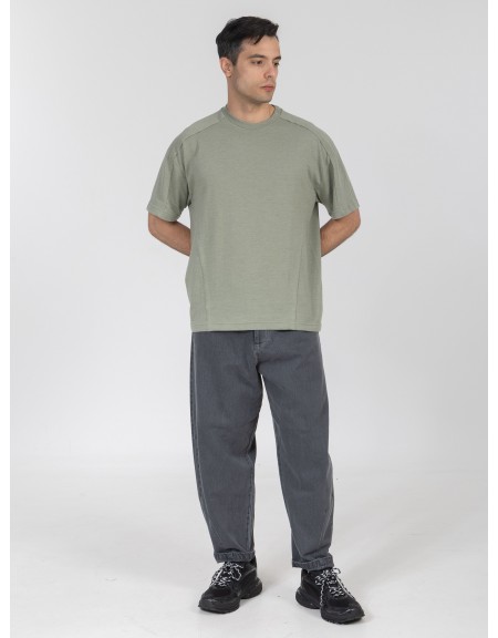 NINETEEN T-shirt K26-1050 Λαδί NINETEEN - 4